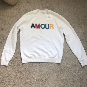 Sandro Paris AMOUR Sweatshirt/Crew Size S